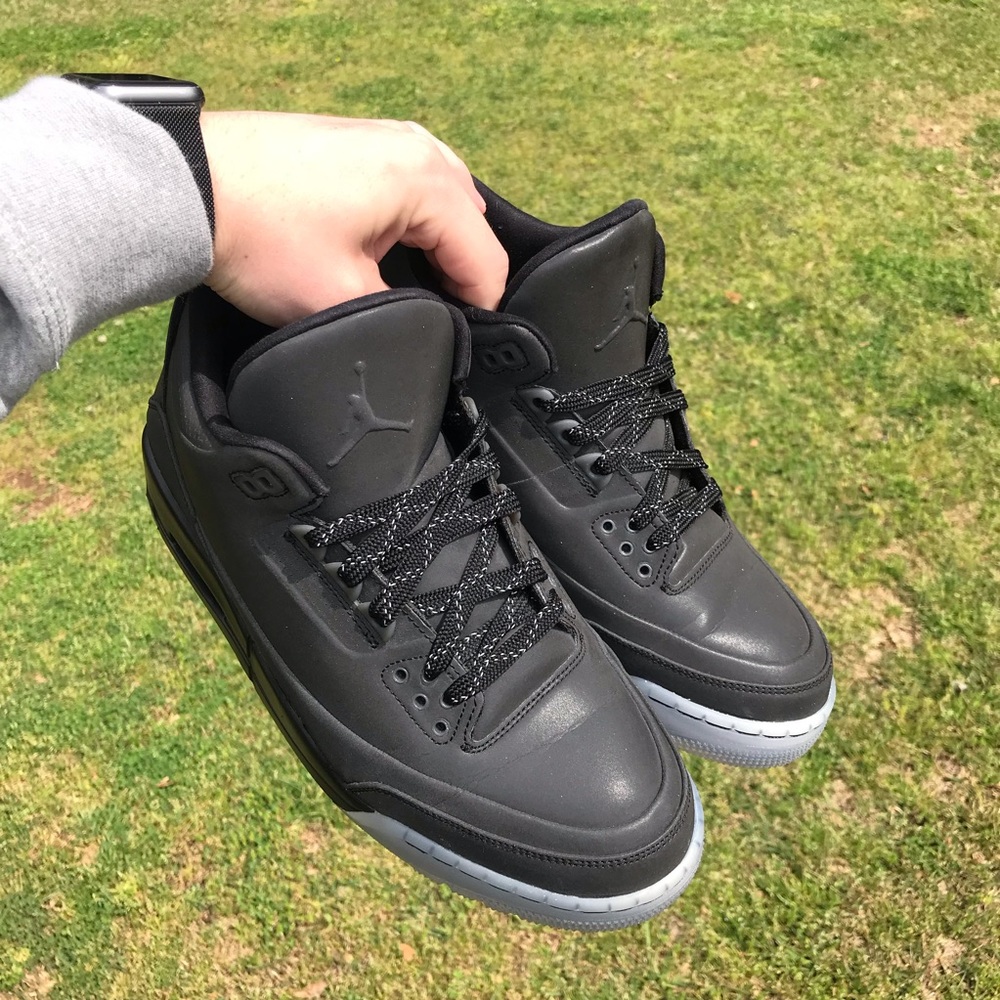 Men’s (9) Air Jordan 5Lab3 black 3M - Picture 2 of 5